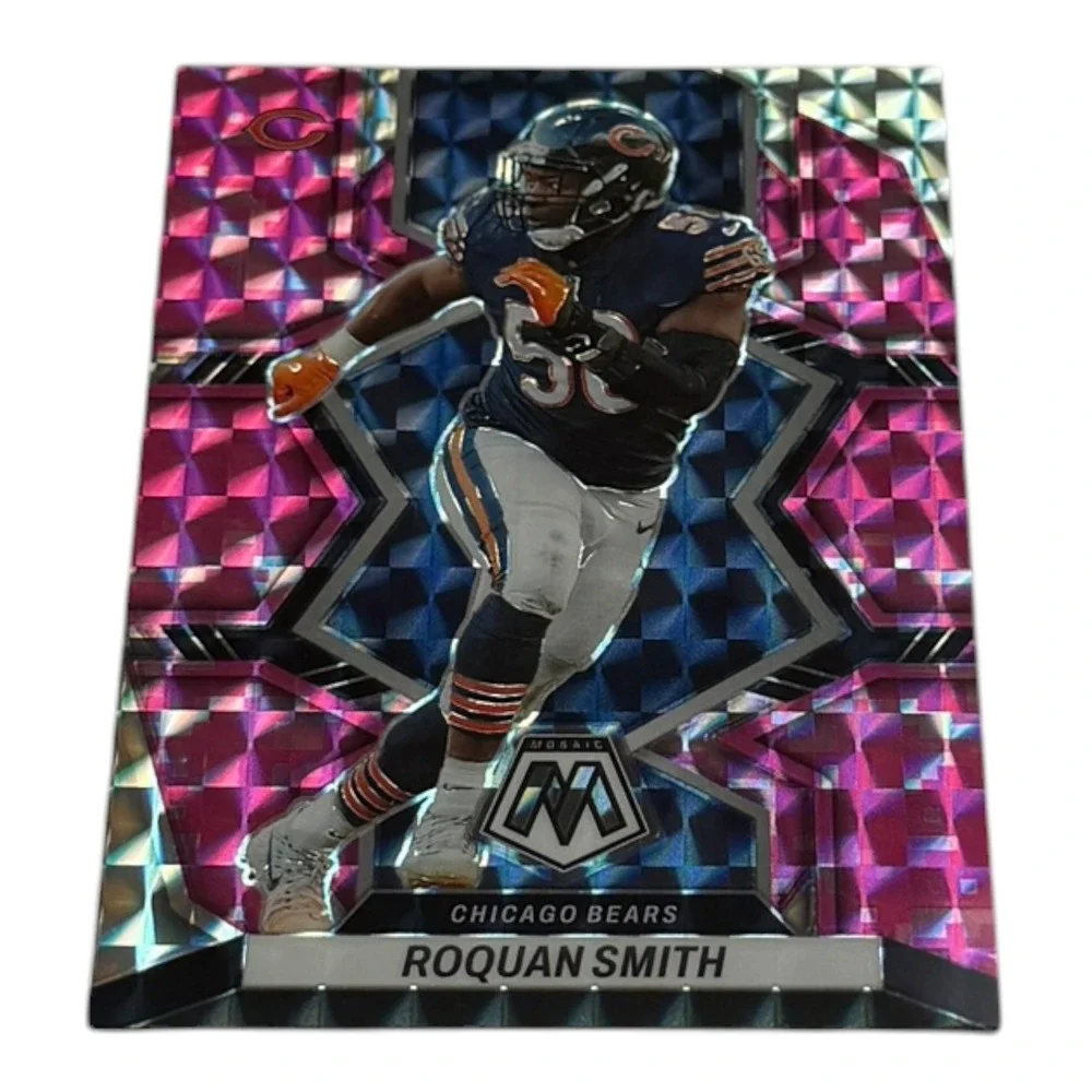 2022 Panini Mosaic Roquan Smith #37 Pink Camo Prizm Chicago Bears NFL Card